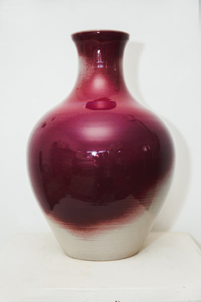 Red Round Vase